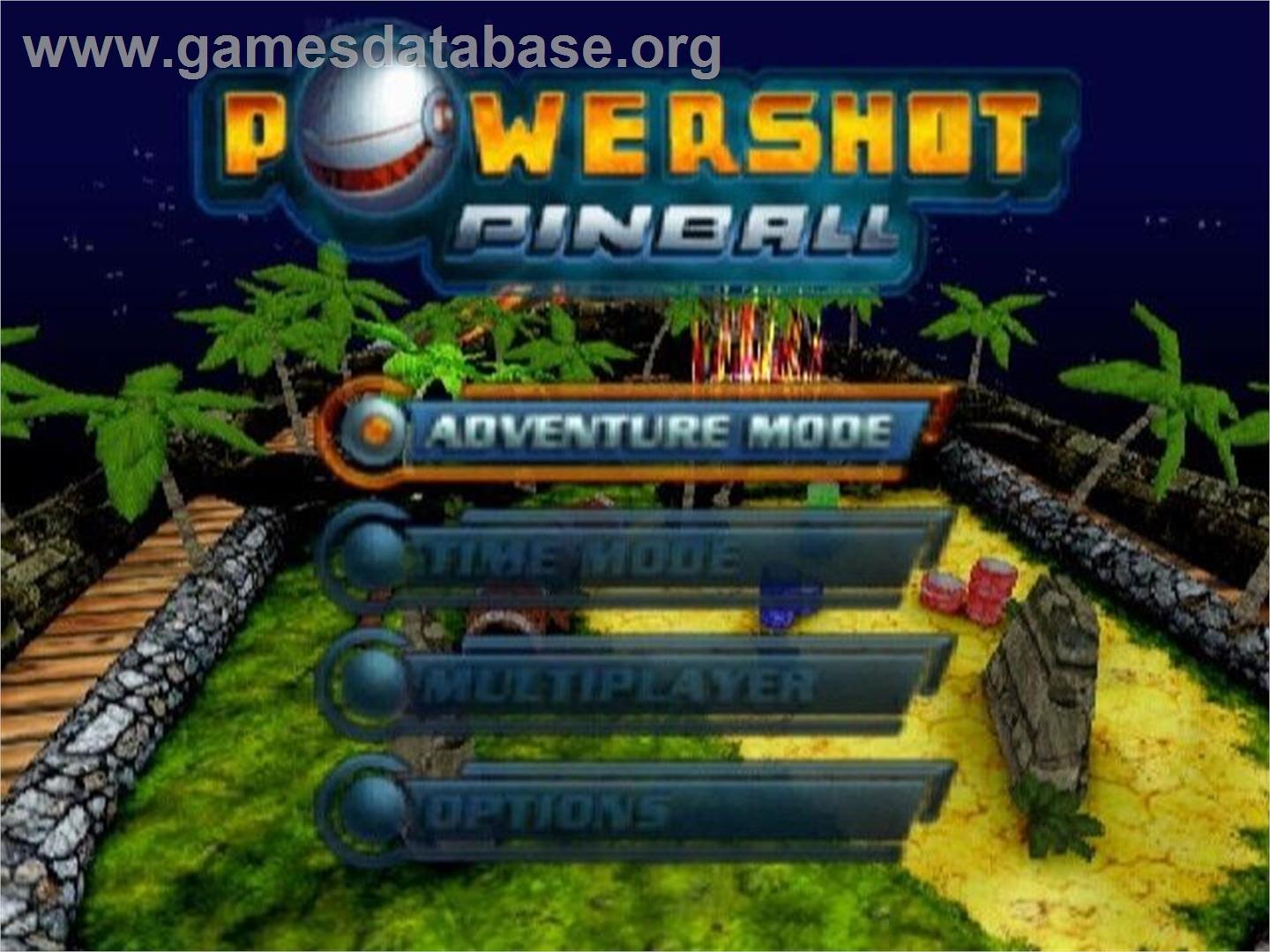 Powershot Pinball - Sony Playstation 2 - Artwork - Title Screen